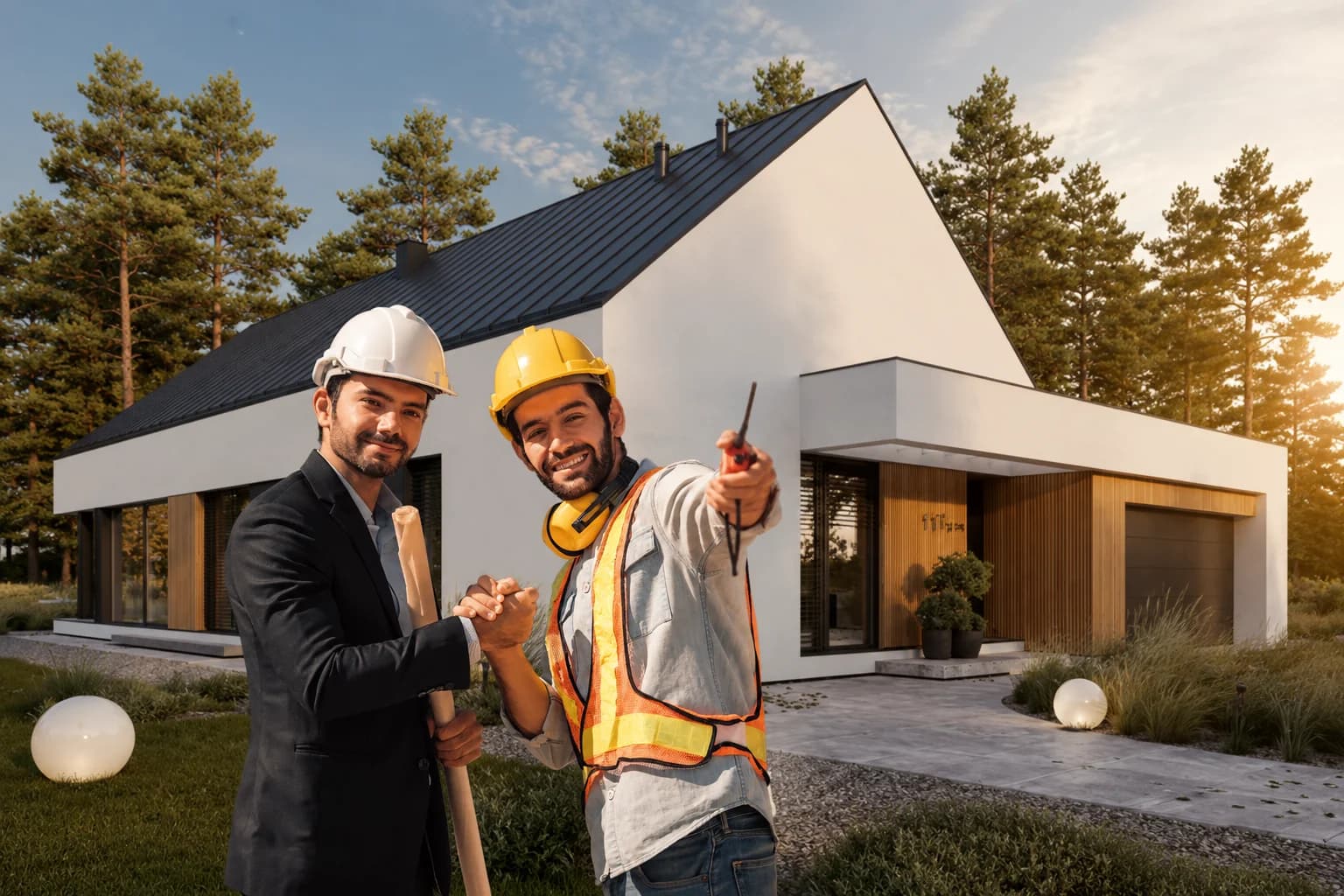 Business partners shaking hands